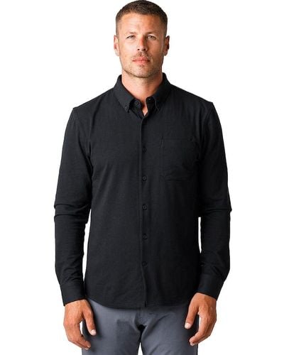 Western Rise X Cotton Shirt - Black