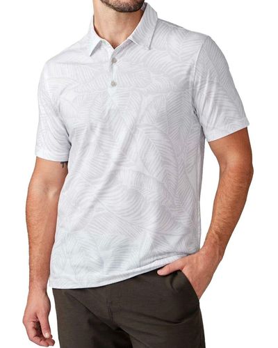 Linksoul Delray Print Polo Shirt - White
