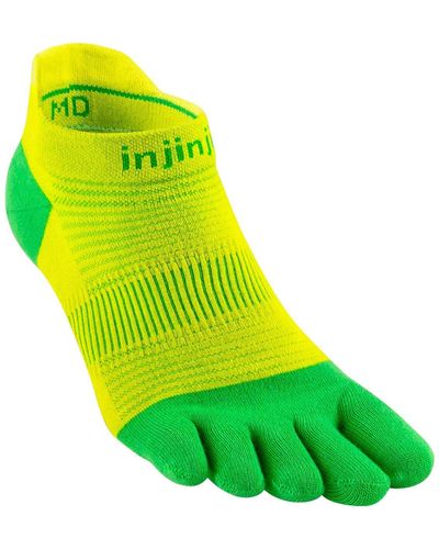 Injinji Run Lightweight No-show Sock - Green