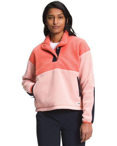 The North Face Cragmont 1/4-Snap Fleece Pullover - Pink