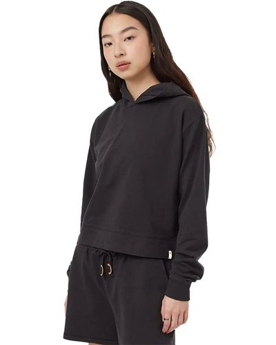 Tentree French Terry Cropped Hoodie - Black