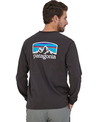 Patagonia Fitz Roy Horizons Long-Sleeve Responsibili-T-Shirt - Black