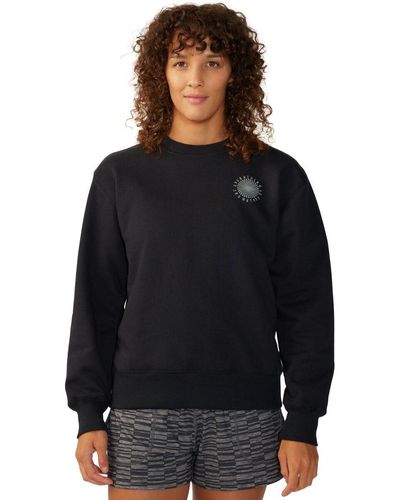 Mountain Hardwear Spiral Pullover Crew Sweatshirt - Black