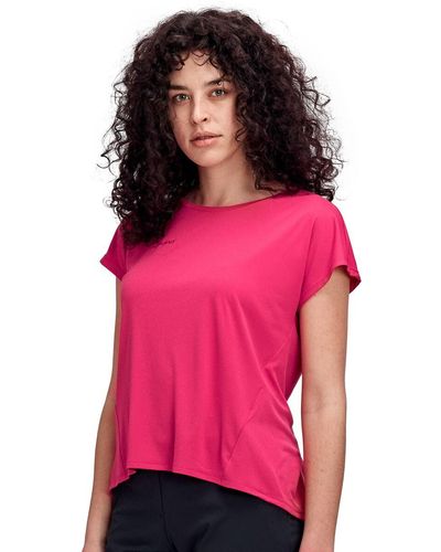 Mammut Pali Cropped T-Shirt - Pink