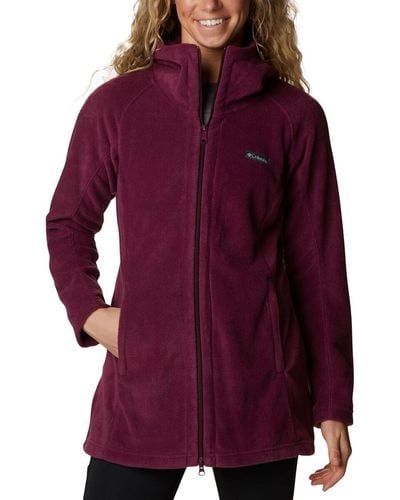 Columbia Benton Springs Ii Long Hooded Fleece Jacket - Purple