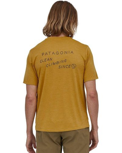 Patagonia Capilene Cool Daily Graphic Short-sleeve Shirt - Yellow