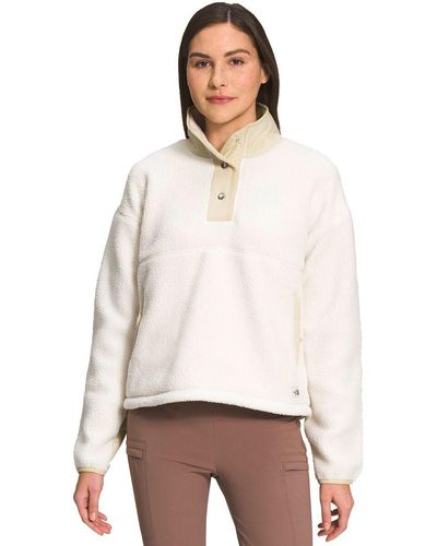 The North Face Cragmont 1/4-Snap Fleece Pullover - White