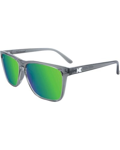 Knockaround Fast Lanes Sport Polarized Sunglasses Clear/ Moonshine - Green