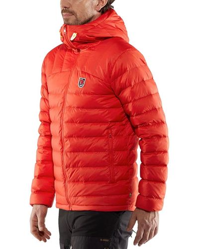Fjallraven Expedition Pack Down Hooded Jacket - Red