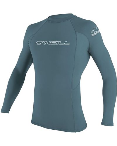 O'neill Sportswear Basic Skins 50+ Long-Sleeve Rashguard - Blue
