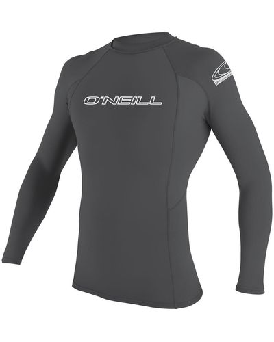 O'neill Sportswear Basic Skins 50+ Long-Sleeve Rashguard - Gray