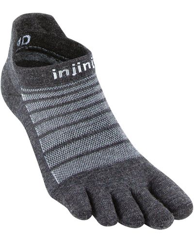 Injinji Run Lightweight Wool No-show Sock - Black