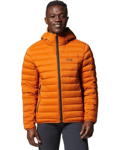 Mountain Hardwear Deloro Down Full-Zip Hooded Jacket - Orange