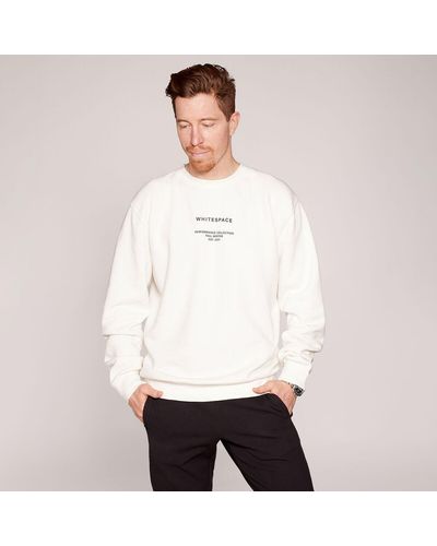 White/space Logo Crew Sweatshirt - Natural
