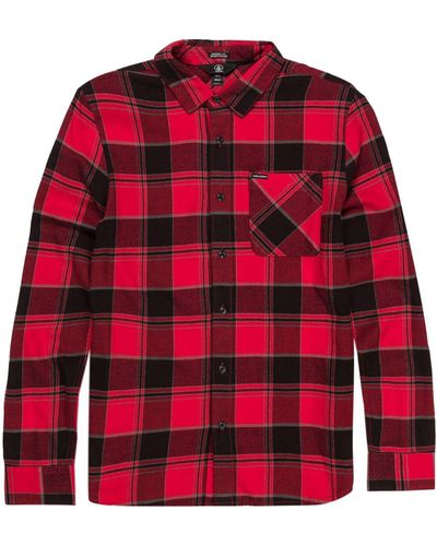Volcom Caden Plaid Long-sleeve Shirt - Red