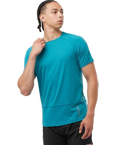 Salomon Cross Run Short-Sleeve T-Shirt - Blue