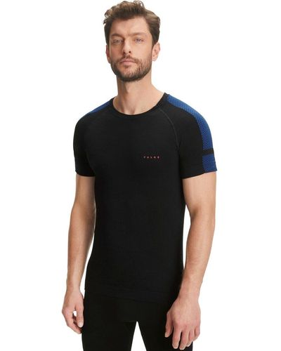 FALKE Wool-Tech Short-Sleeve Shirt - Black