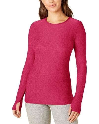 Beyond Yoga Classic Crew Pullover Sweatshirt - Red
