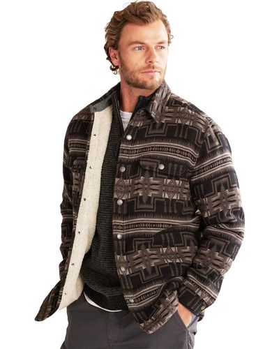 Pendleton Sherpa Lined Shirt Jacket - Black