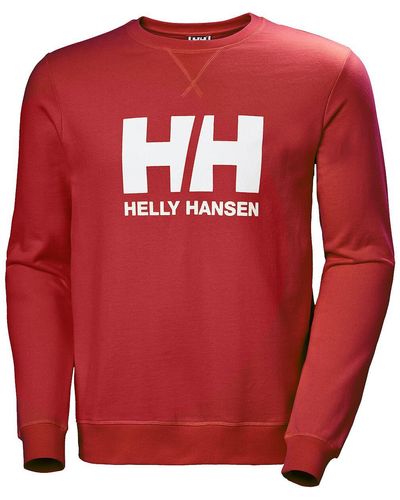 Helly Hansen Logo Crew Sweatshirt - Red