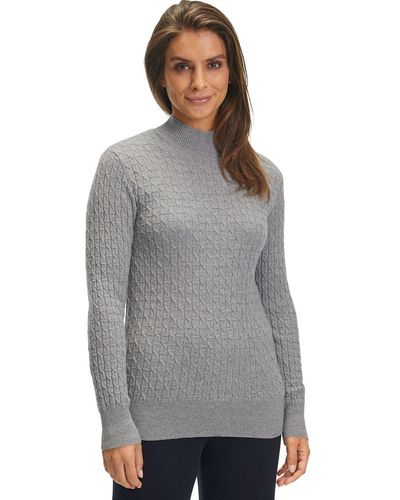 FALKE Ba Cable Mock Sweater - Gray