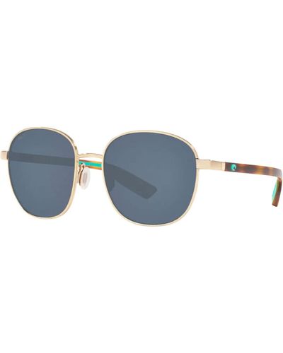 Costa Egret 580P Polarized Sunglasses Shiny/580P Polycarbonate - Blue