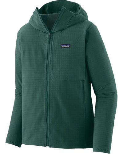 Patagonia R1 Techface Hooded Fleece Jacket - Green