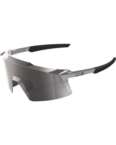 100% Aerocraft Sunglasses Gloss Chrome Hiper Chrome Lens - Gray