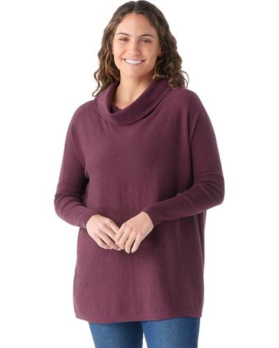 Smartwool Edgewood Poncho Sweater - Purple