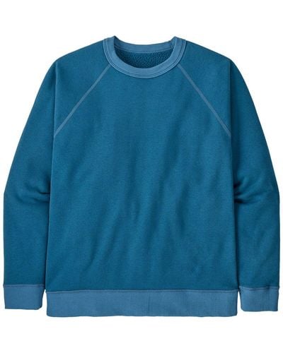 Patagonia Reversible Shearling Crew Sweatshirt - Blue