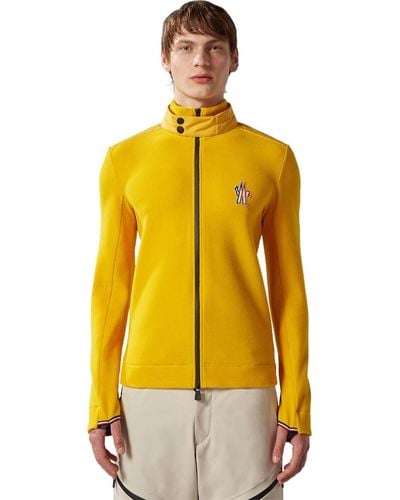 3 MONCLER GRENOBLE Fleece Zip-Up Sweatshirt - Yellow