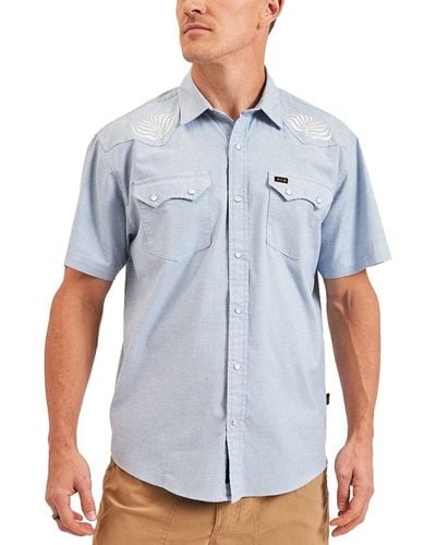 Howler Brothers Crosscut Deluxe Snap Shirt - Blue