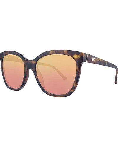 Knockaround Deja Views Polarized Sunglasses Matte Tortoise Shell/Rose - Multicolor