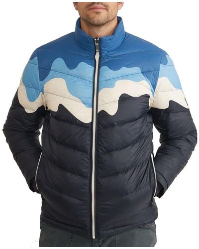 Marine Layer Archive Scenic Puffer Mock Jacket - Blue