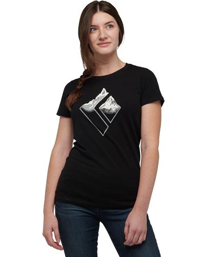 Black Diamond Diamond Mountain Logo T-Shirt - Black