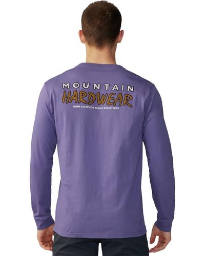Mountain Hardwear Logo Landscape Long-Sleeve T-Shirt - Purple