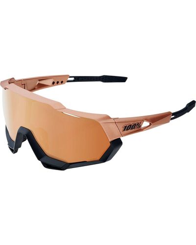 100% Speedtrap Sunglasses Matte Copper Chromium - White