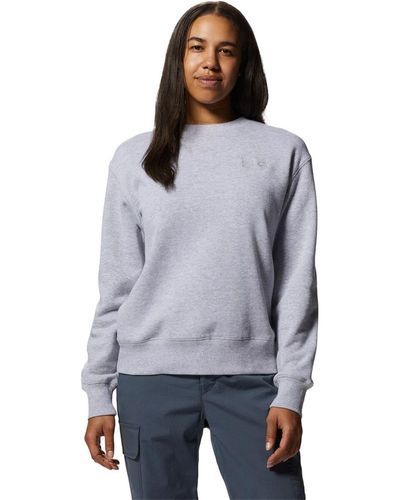 Mountain Hardwear Logo Pullover Crew Sweatshirt - Gray