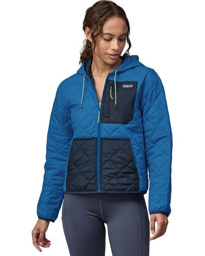 Patagonia Diamond Quilted Bomber Hoodie - Blue