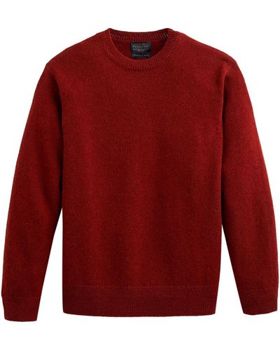 Pendleton Shetland Crew Sweater - Red