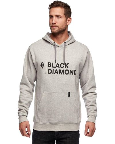 Black Diamond Diamond Stacked Logo Hoodie - Gray