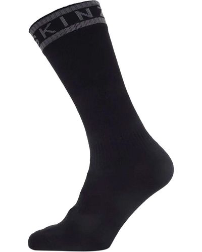 SealSkinz Scoulton Waterproof Warm Weather Mid-Length Hydrostop Sock - Black