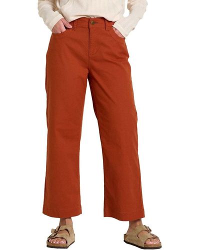 Toad&Co Earthworks Wide Leg Pant - Red