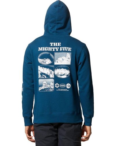 Mountain Hardwear Mhw Mighty Five Pullover Hoodie - Blue