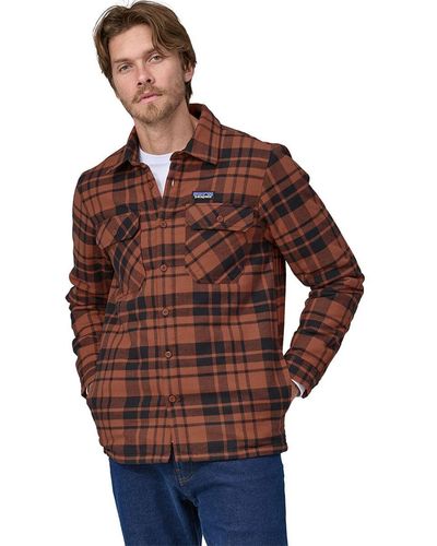Patagonia Insulated Organic Cotton Fjord Flannel Shirt - Red