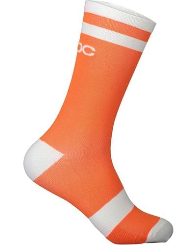 Poc Lure Mtb Long Sock Zink/Hydrogen - Orange
