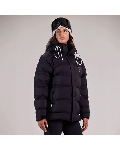 White/space Waterproof Insulated Puffy Jacket - Black