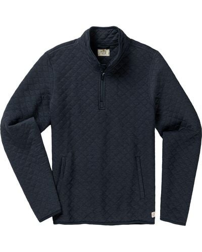 Marine Layer Corbet Quilted Pullover - Blue
