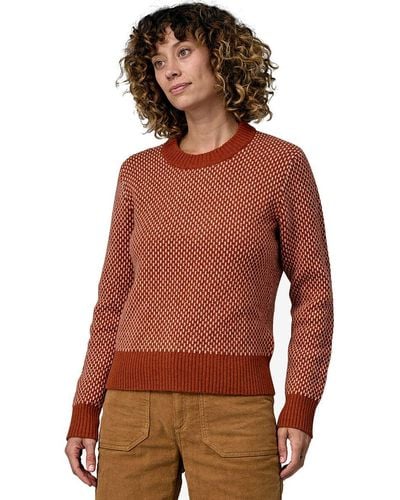 Patagonia Recycled Wool Crewneck Sweater - Brown