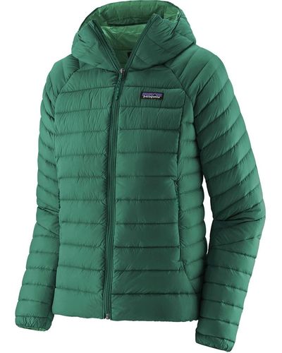 Patagonia Down Sweater Full-Zip Hooded Jacket - Green